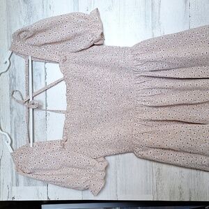 Zeagoo Summer Dress Size Small Floral Print Stretch Short Sleeves Ruffles